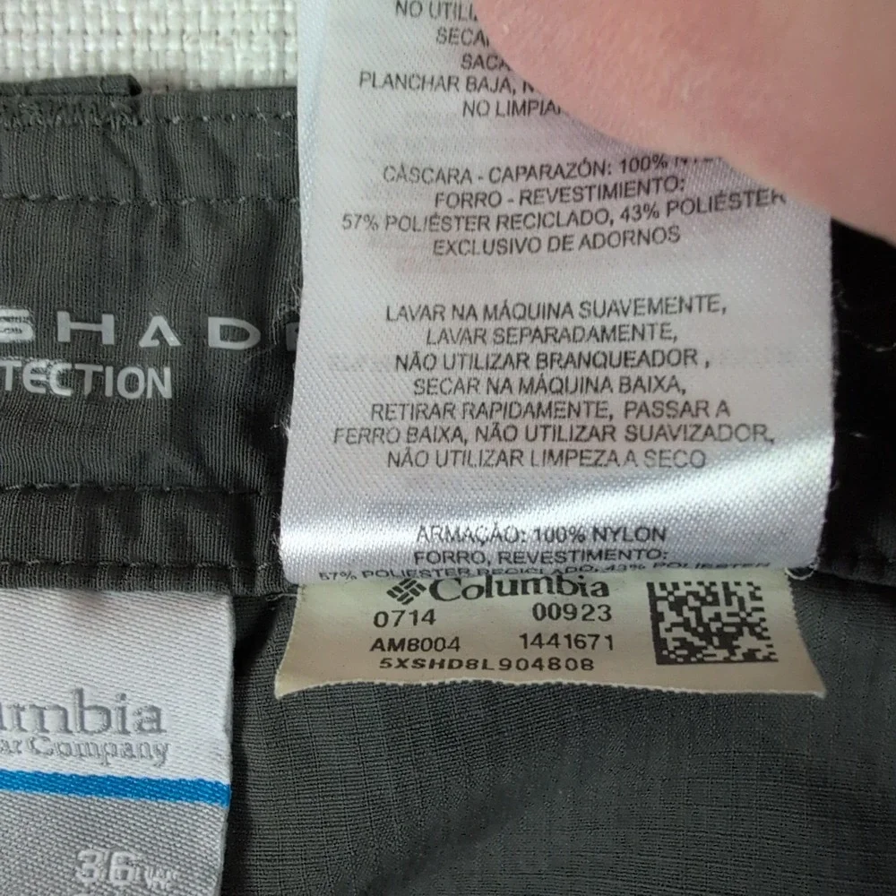Columbia Silver Ridge Convertible Cargo Pants Mens 36x34 Gray AM8004 UPF 50